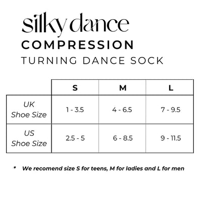 Silky Dance Compression Dance Turning Socks with Grips